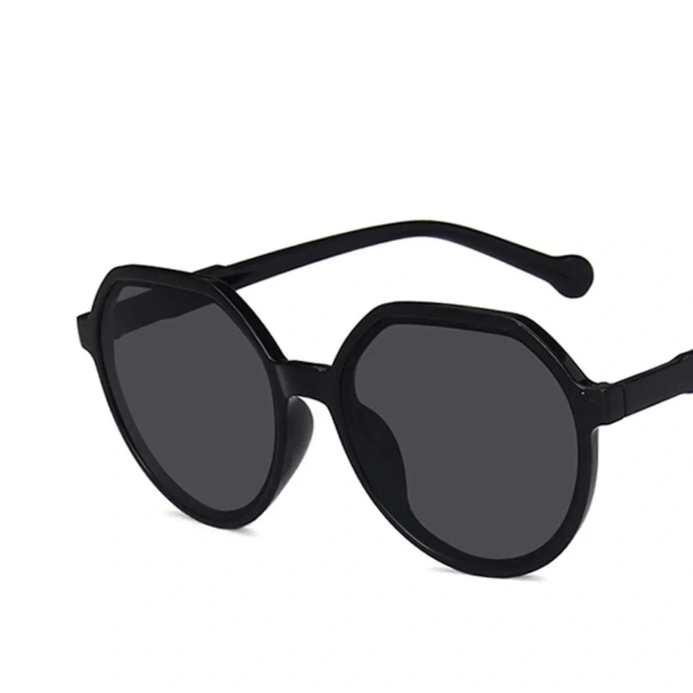 **CLOVER* Black Retro Solid Color Fashion Sunglasses